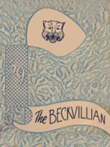 Beckville High School 1959 yearbook cover photo