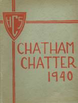 Chatham High School 1940 yearbook cover photo