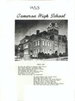 Cameron High School 1953 yearbook cover photo