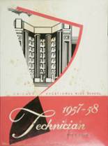 Chicago Vocational 1958 yearbook cover photo