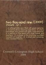 Croswell-Lexington High School 2009 yearbook cover photo