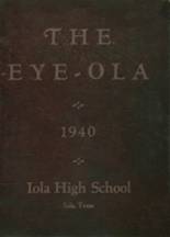Iola High School 1940 yearbook cover photo