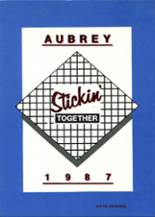 Aubrey High School 1987 yearbook cover photo