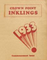 Crown Point High School 1933 yearbook cover photo