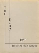 Belgrade High School 1959 yearbook cover photo