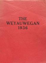 Weyauwega High School 1936 yearbook cover photo