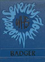 Wishek High School 1974 yearbook cover photo