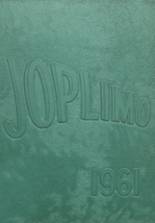Joplin High School 1961 yearbook cover photo