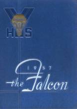 York High School 1957 yearbook cover photo