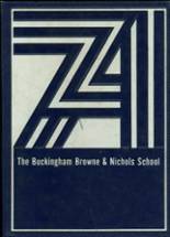 Buckingham Browne & Nichols High School 1974 yearbook cover photo