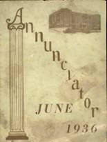 Annunciation High School 1936 yearbook cover photo