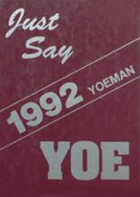 Yoe High School 1992 yearbook cover photo