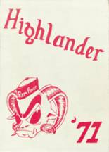 Highland High School 1971 yearbook cover photo