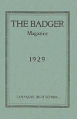 Lampasas High School 1929 yearbook cover photo