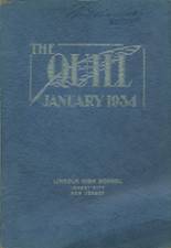 Lincoln High School 1934 yearbook cover photo
