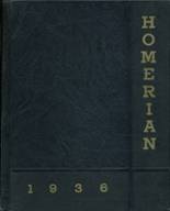 Homer High School 1936 yearbook cover photo