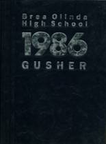 Brea Olinda High School 1986 yearbook cover photo