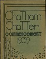 Chatham High School 1939 yearbook cover photo