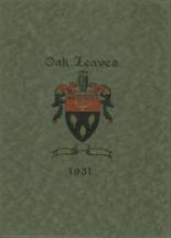 Oak Grove School 1931 yearbook cover photo