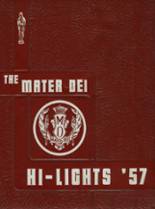 1957 Mater Dei High School Yearbook from Evansville, Indiana cover image