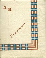 Freeman High School 1958 yearbook cover photo