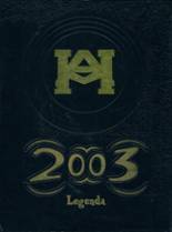 2003 Arthur Hill High School Yearbook from Saginaw, Michigan cover image
