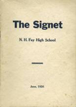 1926 N.H. Fay High School Yearbook from Dexter, Maine cover image