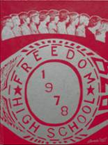 Freedom High School 1978 yearbook cover photo