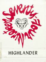 Highland High School 1974 yearbook cover photo