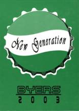 Byers High School 2003 yearbook cover photo