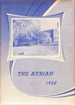 Mt. Ayr High School 1958 yearbook cover photo