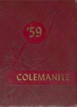 Coleman High School 1959 yearbook cover photo