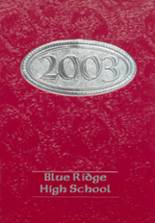 Blue Ridge High School 2003 yearbook cover photo