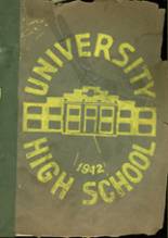 University High School 1942 yearbook cover photo