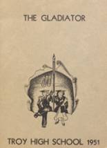 Troy High School 1951 yearbook cover photo