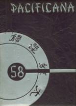 Pacific High School 1958 yearbook cover photo