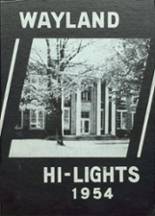 Wayland High School 1954 yearbook cover photo