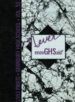 1993 Granbury High School Yearbook from Granbury, Texas cover image