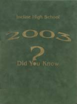 Incline High School 2003 yearbook cover photo