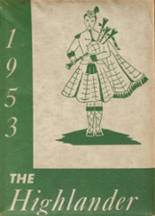 Highland High School 1953 yearbook cover photo