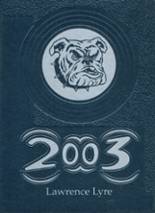 Lawrence High School 2003 yearbook cover photo