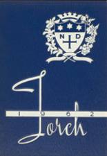 Notre Dame High School 1962 yearbook cover photo