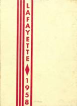 Lafayette High School 1958 yearbook cover photo