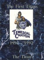 Temescal Canyon High School 1992 yearbook cover photo