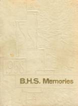 Bicknell High School 1958 yearbook cover photo