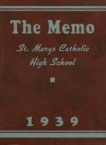 Central Catholic High School 1939 yearbook cover photo