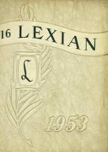 Lexington High School 1953 yearbook cover photo