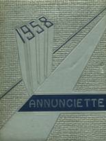 Annunciation High School 1958 yearbook cover photo