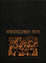 Anderson High School 1978 yearbook cover photo
