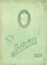 St. Justins High School 1957 yearbook cover photo